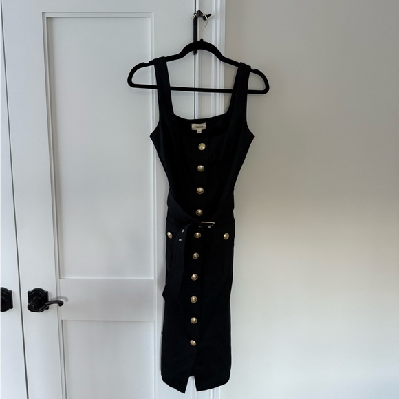 green emerald velvet dress Black Satin Belted 3/4 Sleeve Gold Buttons Shirt Midi Dress  AX Paris